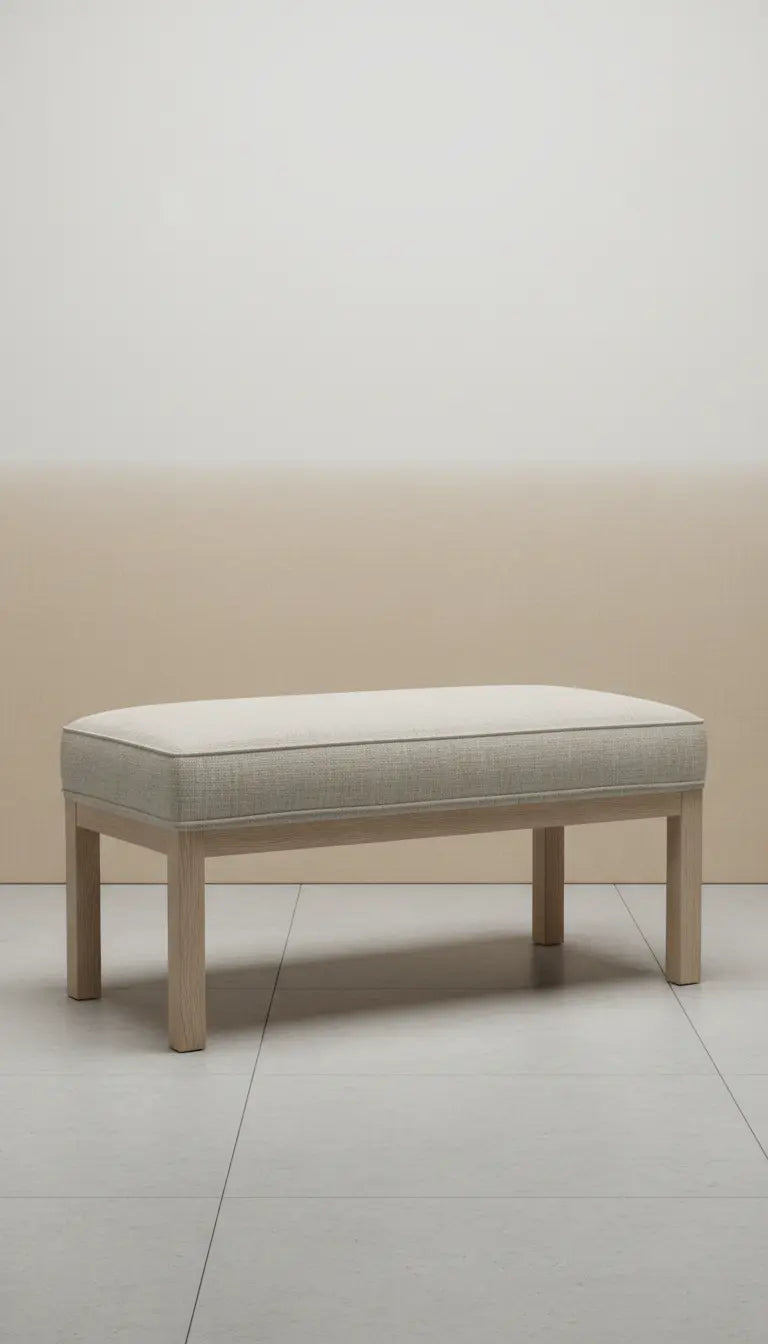 Linen upholstered bench Velmora