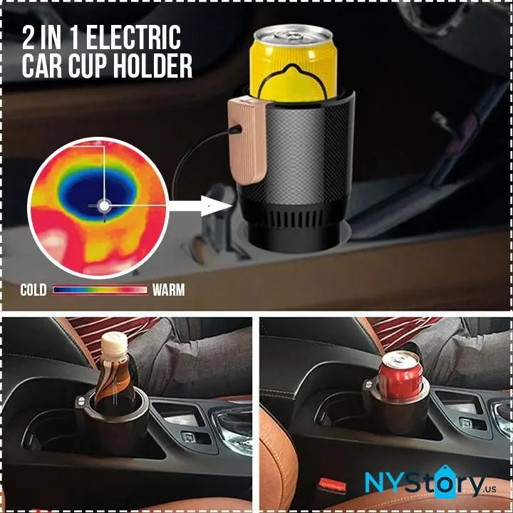 2 in 1 Electric Car Cup Holder Velmora