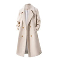 Double-Breasted Wool Overcoat With Lapel Collar My Store