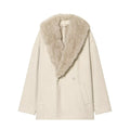 Womens Faux Fur Collar Coat My Store