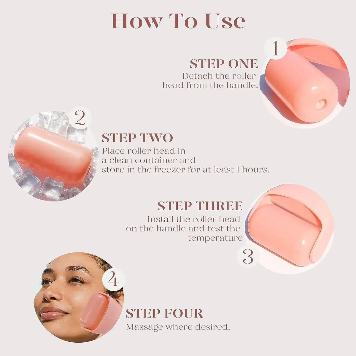 Facial Ice Head Roller Massage Cato Collection