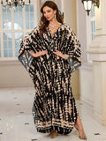 Cotton Printed Vacation Beach Long Dress for Women, Loose Long Dress, Bikini Cover-Up, Sun Protection Clothing My Store