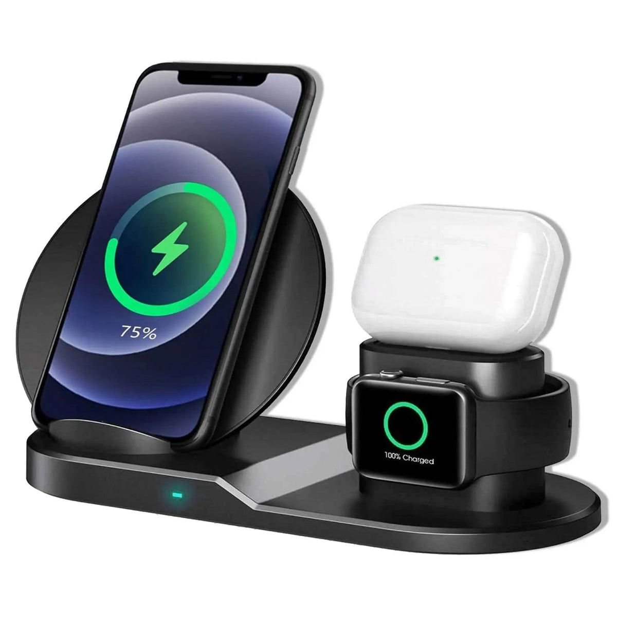 5Core Fast 3 in 1 Wireless Charging Station 10W Phone Watch Earpod Charger Velmora