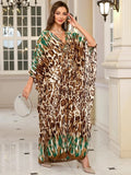 Cotton Printed Vacation Beach Long Dress for Women, Loose Long Dress, Bikini Cover-Up, Sun Protection Clothing My Store