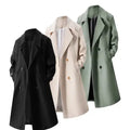 Double-Breasted Wool Overcoat With Lapel Collar My Store