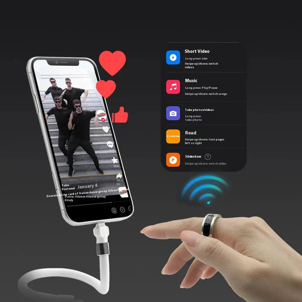 Smart Waterproof Bluetooth Sports Health Ring Velmora