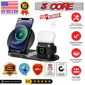 5Core Fast 3 in 1 Wireless Charging Station 10W Phone Watch Earpod Charger Velmora