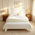 Large Modern Bed Frame with Headboard King Size Bedroom Furniture  Finish Queen Size Doba