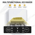 Countertop Ice Maker, Self-Cleaning Portable Ice Maker Machine with Handle and Ice Scoop 9Pcs/6Min 26.5Lbs/24H White Doba