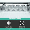 26lbs/24h Portable Countertop Ice Maker Machine with Scoop Doba