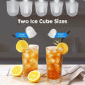 Countertop Ice Maker, Self-Cleaning Portable Ice Maker Machine with Handle and Ice Scoop 9Pcs/6Min 26.5Lbs/24H Black Doba