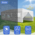 10'x30' Outdoor Party Tent with 8 Removable Sidewalls, Waterproof Canopy Patio Wedding Gazebo, White (self-pickup ONLY) Doba
