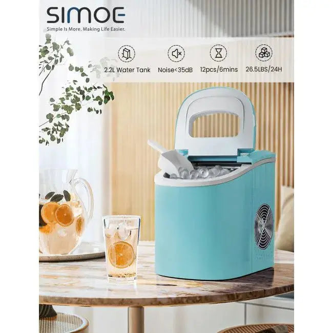 Mini Portable Electric Ice Maker Machine with Ice Scoop Doba