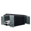 13' x 20' Metal Garage Shed with Double Front Doors, 7'9