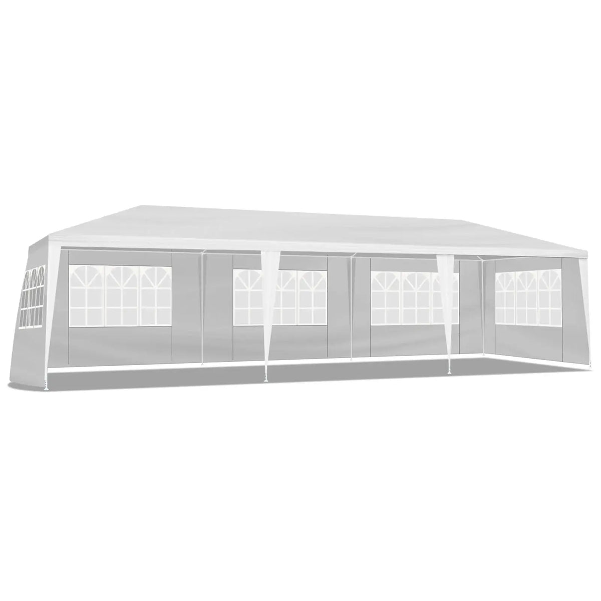 10'x30' Outdoor Party Tent with 8 Removable Sidewalls, Waterproof Canopy Patio Wedding Gazebo, White (self-pickup ONLY) Doba