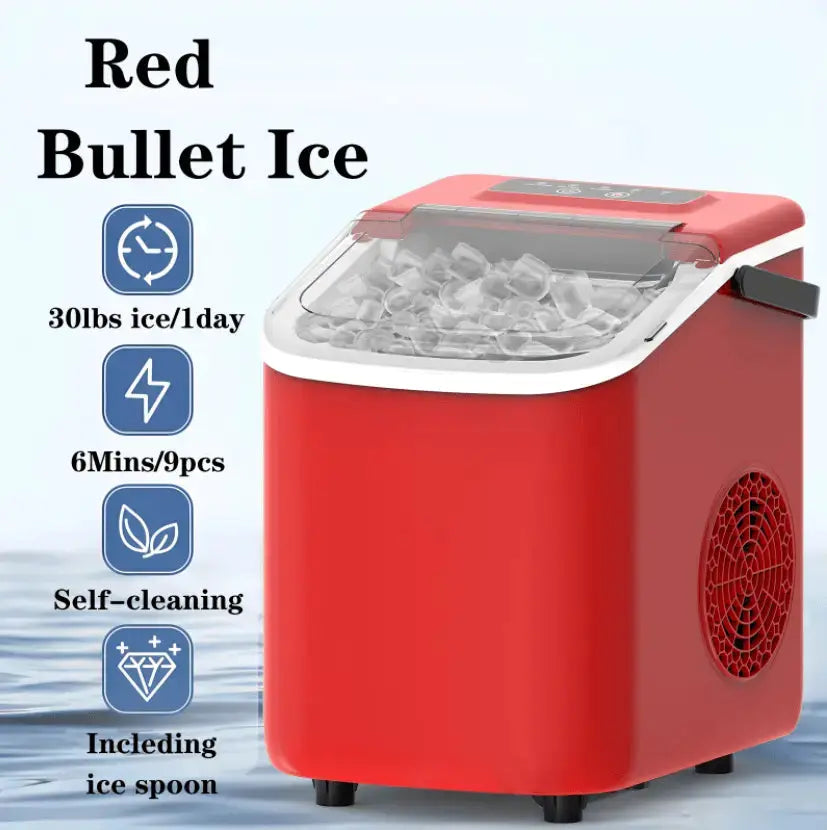 PSZ6Y10  Home Ice Maker-Outdoor Camping Ice Production 12kg/day bullet ice maker-PVC BPA-free, quick ice production. Coffee ice cubes, car fridge compatible. Alcohol ice maker with a Doba