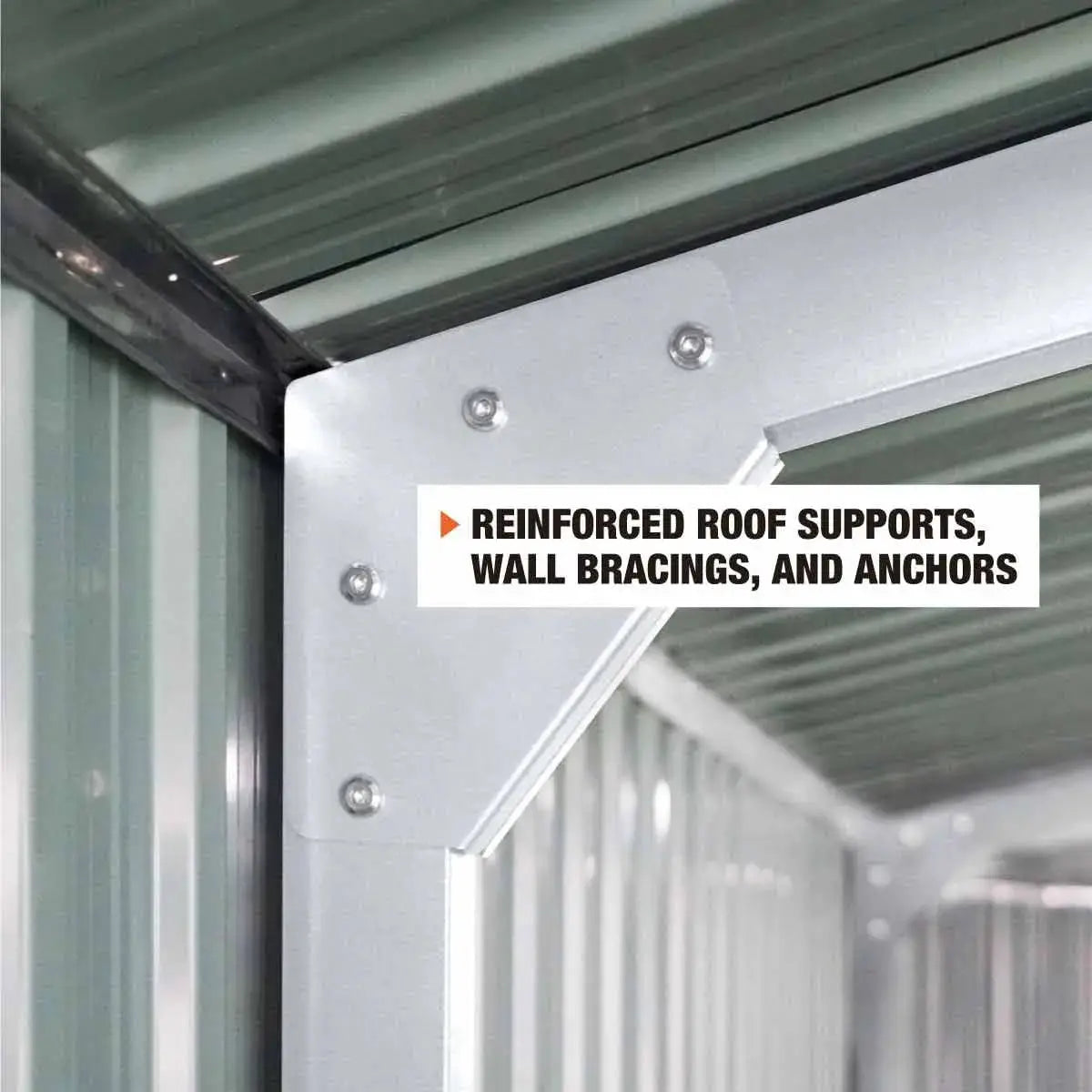 13' x 20' Metal Garage Shed with Double Front Doors, 7'9" Peak Height, Side Entry Door, 240 Sq-Ft Floor Space, TMG-MS1320A Doba