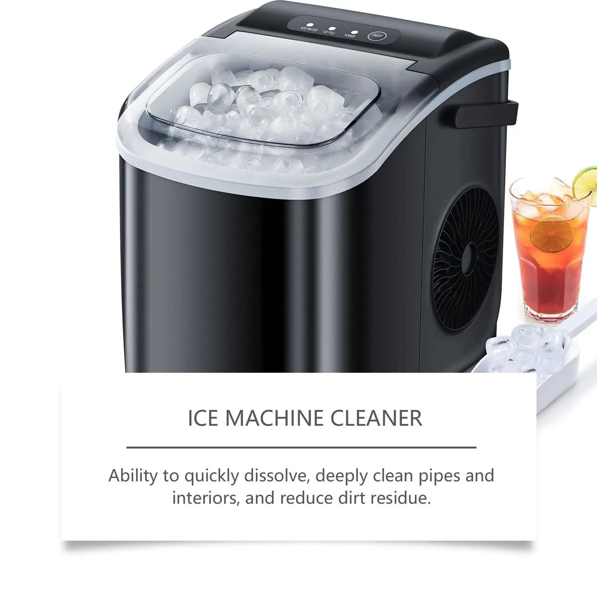 Ice Maker Cleaning Tablets, Descaling & Deodorizing Cleanser for Portable Undercounter Countertop Ice Machines, Efficient Mineral Scale Stain Remover, 12 Pack Doba