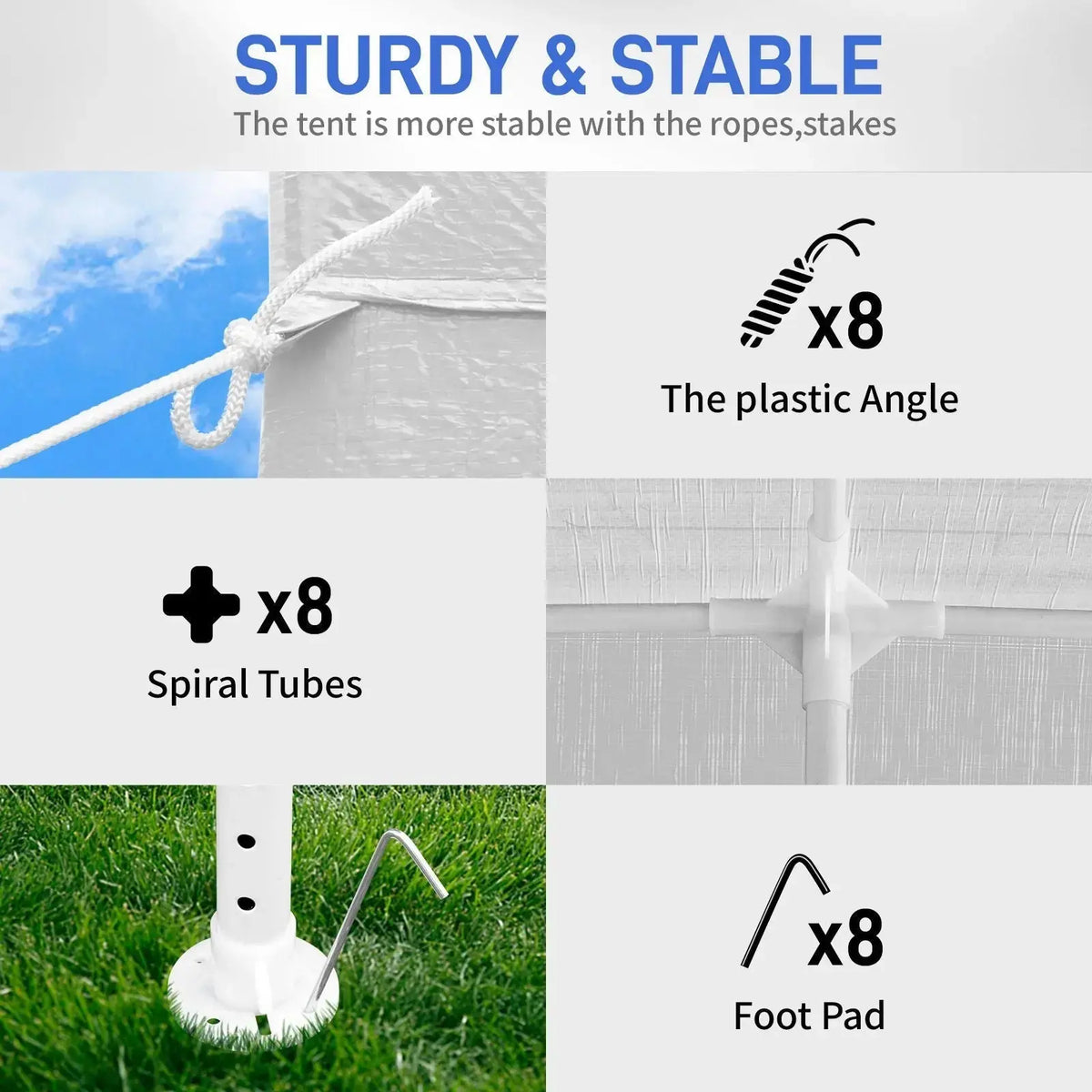 10'x30' Outdoor Party Tent with 8 Removable Sidewalls, Waterproof Canopy Patio Wedding Gazebo, White (self-pickup ONLY) Doba