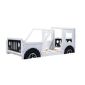 Twin Size Classic Car-Shaped Platform Bed with Wheels Doba