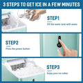 Countertop Ice Maker Machine;  Portable Compact Ice Cube Maker with Ice Scoop & Basket;  26Lbs/24H Ice Machine for Home/Kitchen/Office/Bar;  Black;  Green;  Silver Doba