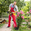 21V Electric Weed Edger Cordless String Trimmer Grass Mower Eater Bush Cutter with 16800RPM 2x 3000mAh Batteries 3.6-4.6FT Length 90° Rotatable Angle Saw Blade Steel Blade String Blade GPCT5290 Doba