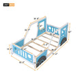 Twin Size Classic Car-Shaped Platform Bed with Wheels Doba