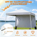 Adjustable 9x9 Outdoor Canopy Tent with Waterproof Sidewalls and UPF 50+ Protection Doba