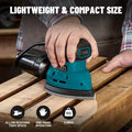 130W Electric Detail Sander, Handheld Mouse Sander with Dust Collection System, 13200 RPM Mini Sanding Tool with 12 Sandpapers for Woodworking, DIY and Tight Spaces Doba
