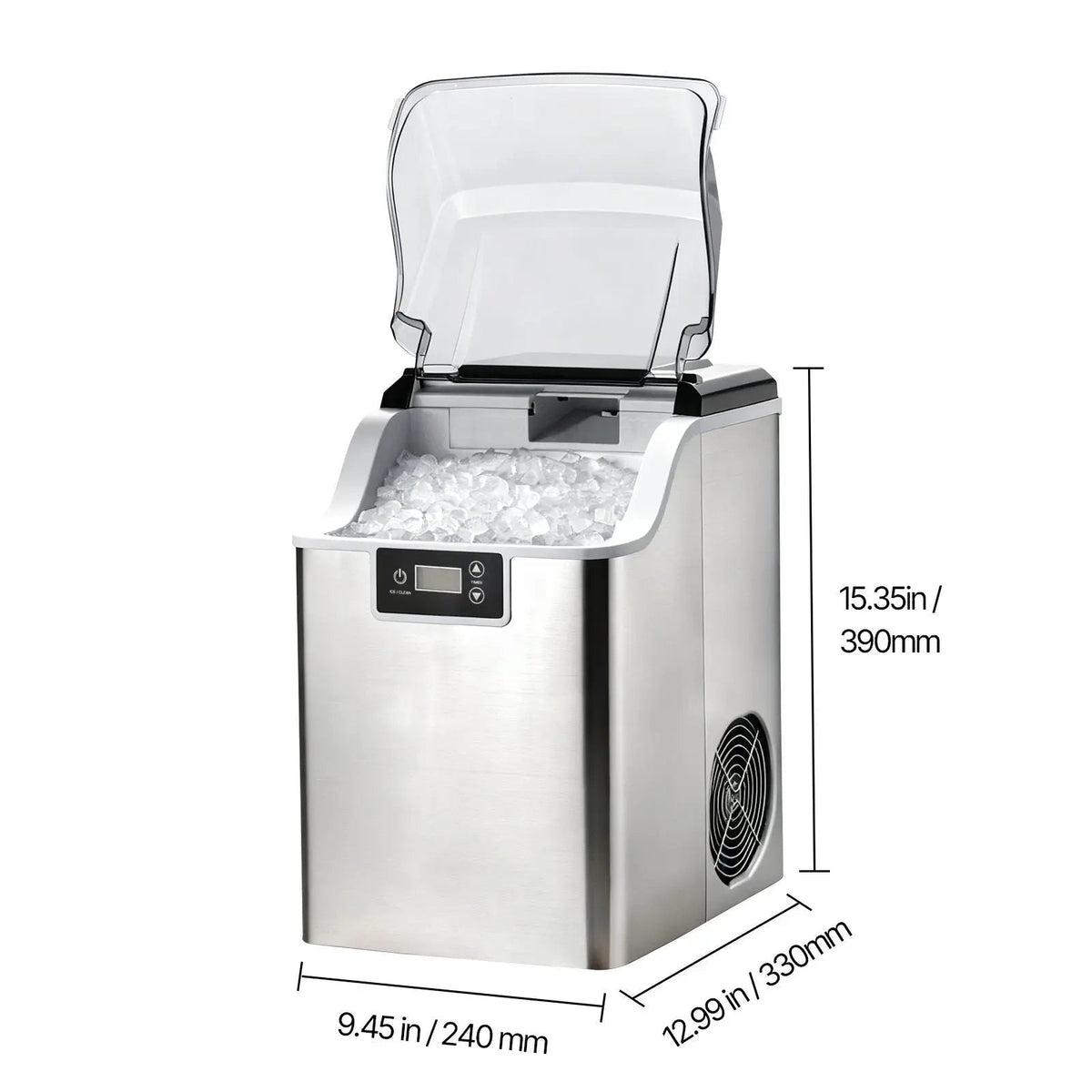 Countertop Ice Maker, 44 lbs per Day, Self-Cleaning Portable Machine with Scoop, 4 lbs Ice-Storage Basket, Nugget Ice-Making Machine with Chewable Ices for Home, Kitchen, Office, Bar & Party Doba