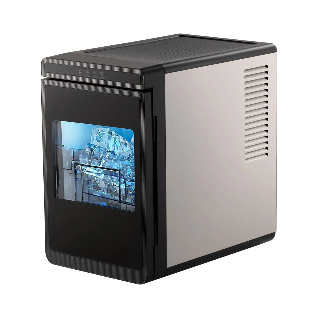 Countertop Ice Maker, 22 lbs per Day, Self-Cleaning Portable Machine with Tong, Drawer-Style Ice Access, Ice-Making Machine with Large Square Cubes, for Home, Kitchen, Office, Bar & Party Doba