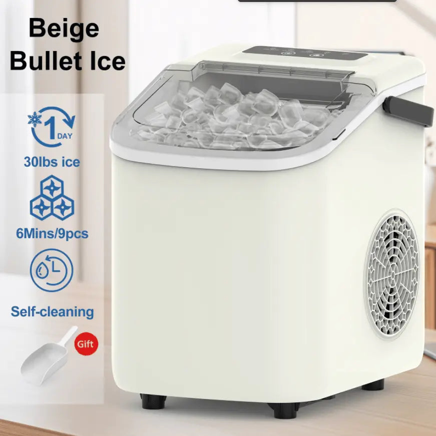 PSZ6Y10 Home Ice Maker-Outdoor Camping Ice Production 12kg/day bullet ice maker-PVC BPA-free, quick ice production. Coffee ice cubes, car fridge compatible. Alcohol ice maker with a Doba
