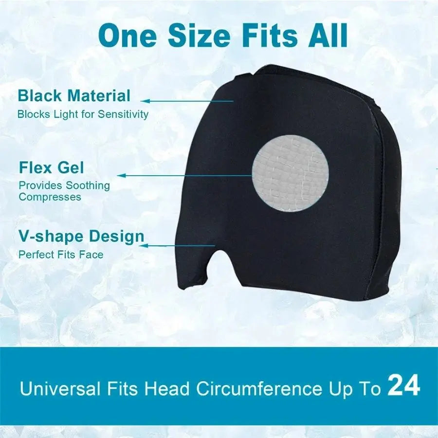 Migraine Relief Hat Gel Hot Cold Therapy Ice cap 360° Pain Mask Gel Release Pressure Head Massager Relax Pain Pack Eye Masks with Free Gift Doba