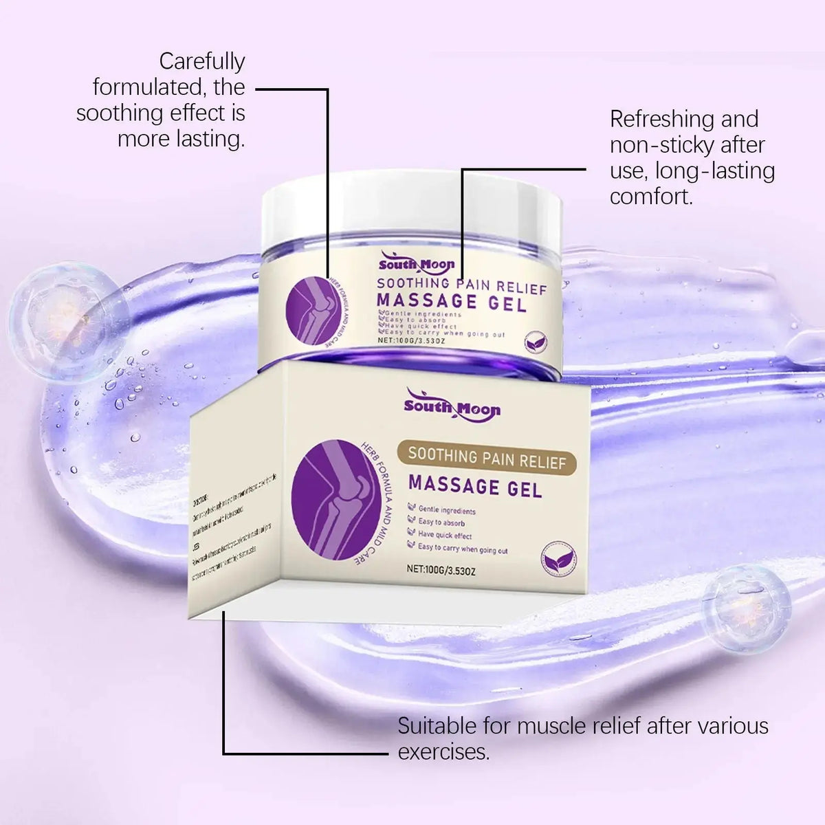Herbal Body Massage Gel Mild Plant Extract Skin Soothing Care Cream for Shoulder Neck Waist Leg Daily Home Body Rub Moisturizing Massage Ointment 100g Doba