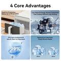 PSZBJ-K12  Automatic Ice Maker-Blue Storage Ice for Outdoor Camping. Features: 12kg/day capacity, PVC material (BPA-free), touch controls, quick ice-making, coffee ice cubes, car-friendly design, Doba
