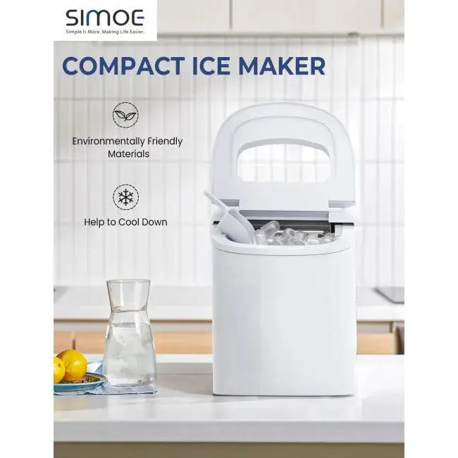 Mini Portable Electric Ice Maker Machine with Ice Scoop Doba