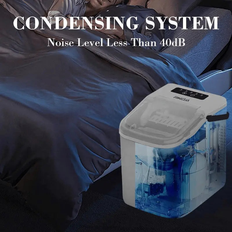 PSZ6Y10 Home Ice Maker-Outdoor Camping Ice Production 12kg/day bullet ice maker-PVC BPA-free, quick ice production. Coffee ice cubes, car fridge compatible. Alcohol ice maker with a Doba