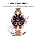 POEDAGAR Watch for Women Luxury Jewelry Design Rose Gold Steel Quartz Wristwatches Waterproof Fashion Swiss Brand Ladies Watches Doba