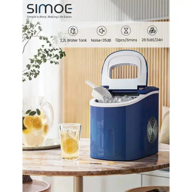 Mini Portable Electric Ice Maker Machine with Ice Scoop Doba