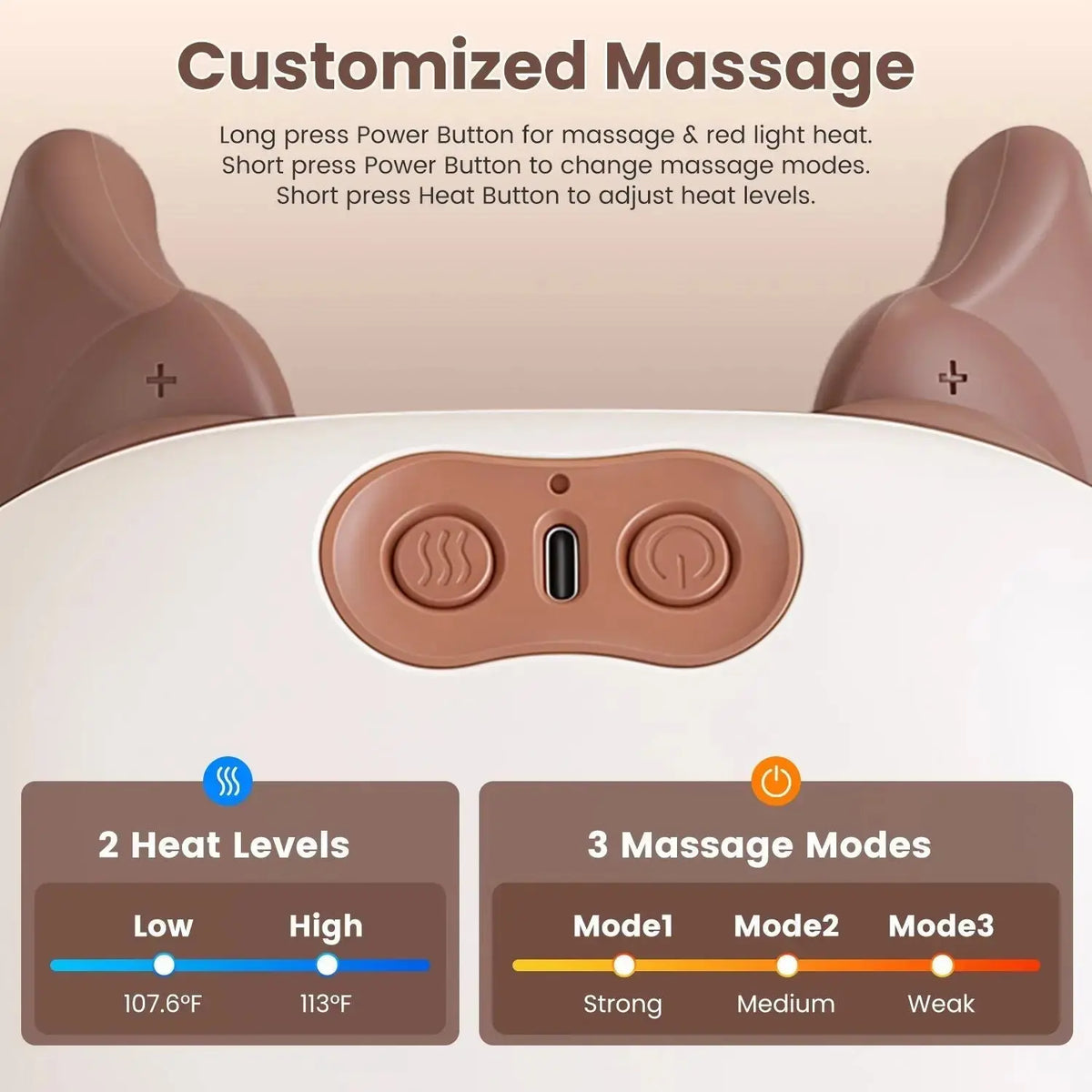 Human-Like Neck Massager With Heat Cordless Neck Massager for Pain Relief Deep Tissue Shiatsu Massager for for Neck Shoulders Back Legs Doba