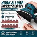 130W Electric Detail Sander, Handheld Mouse Sander with Dust Collection System, 13200 RPM Mini Sanding Tool with 12 Sandpapers for Woodworking, DIY and Tight Spaces Doba