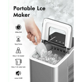 26lbs/24h Portable Countertop Ice Maker Machine with Scoop Doba