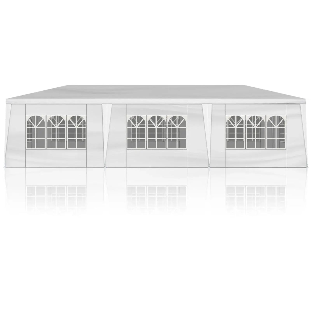 10'x30' Outdoor Party Tent with 8 Removable Sidewalls, Waterproof Canopy Patio Wedding Gazebo, White (self-pickup ONLY) Doba