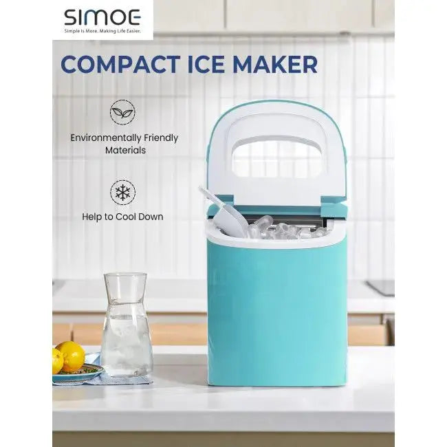 Mini Portable Electric Ice Maker Machine with Ice Scoop Doba