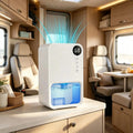 Portable Small Dehumidifier with Humidity Display, 10oz Moisture Removal per Day, 1.1L Water Tank, 1-24H Timer & 7-Color Night Light for Bathroom RV Closet Doba