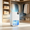Portable Small Dehumidifier with Humidity Display, 10oz Moisture Removal per Day, 1.1L Water Tank, 1-24H Timer & 7-Color Night Light for Bathroom RV Closet Doba