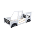 Twin Size Classic Car-Shaped Platform Bed with Wheels Doba