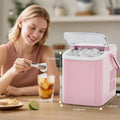 Countertop Ice Maker with Handle, 26lbs/24H Portable Ice Machine, 9 Bullet Ice Cubes Ready in 6 Mins, Self-Cleaning, Quiet Compact Ice Maker for Home, Kitchen, RV, Camping Doba