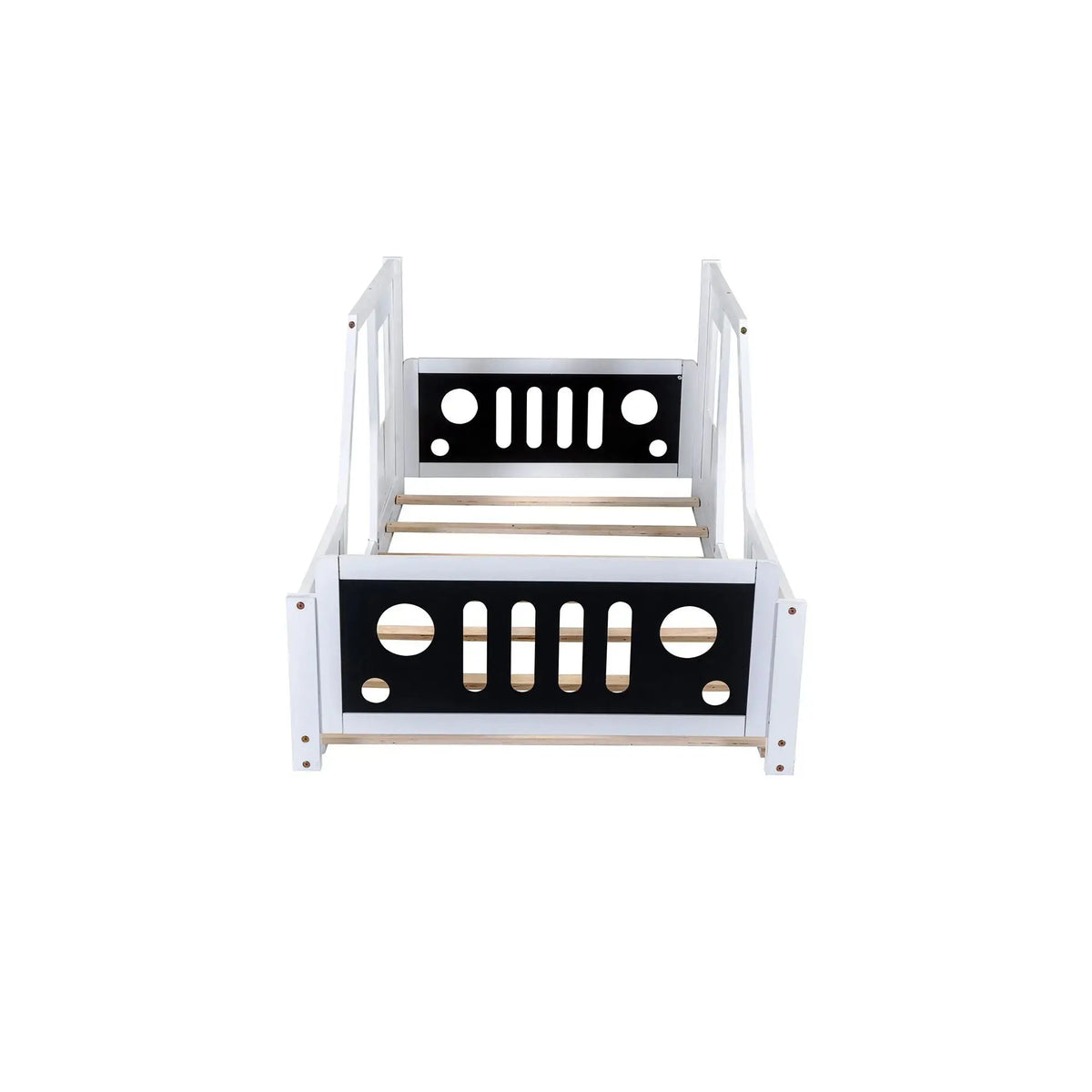 Twin Size Classic Car-Shaped Platform Bed with Wheels Doba