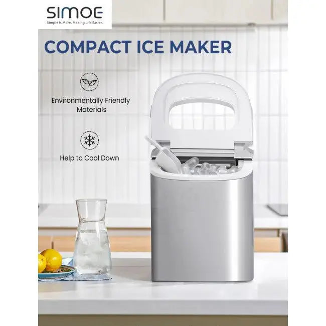 Mini Portable Electric Ice Maker Machine with Ice Scoop Doba